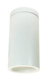 Nora Lighting NYLS2-6S25127MWWW3 6" Cylinder Surface, Lumens 2500lm, Color Temperature 2700K, White Reflector. Medium. 120V Triac/ELV White Cylinder White Flange