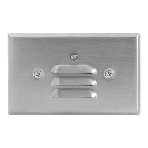 ELCO Lighting ELST68N Mini Photocell LED Step Light with Angled Louver 0.75W 3000K 50 lm 120V Nickel Finish | BuyRite Electric