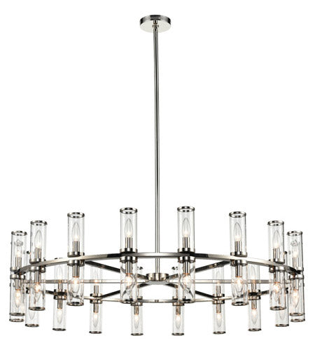 Alora Lighting CH309036PNCG Revolve 36 Light 47 inch Chandelier Ceiling Light Nickel Finish