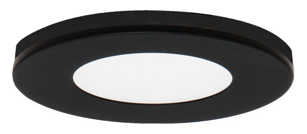 ELCO Lighting E261B Undercabinet Pucks, Sedum Mini Super Slim Round LED Puck Light 2.2W 3000K 170 lm 12V Black Finish