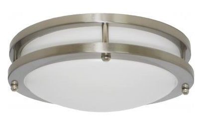 ELCO Lighting ELD11240W Darby LED Standard Lumen Decorative Flush Mount Lights 12 Inch 18W 4000K 1425 lm 120V Nickel Finish