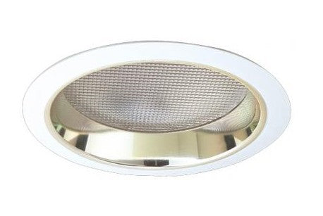 ELCO Lighting EL762C 7 Inch CFL Horizontal Reflector with Regressed Prismatic Lens 18W Clear with White Ring Finish