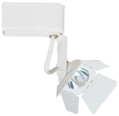 ELCO Lighting ET541B Electronic Low Voltage Gimbal with Barndoor Track Fixture 50W 12V Black Finish