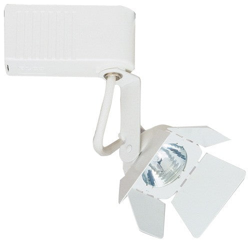 ELCO Lighting ET541B Electronic Low Voltage Gimbal with Barndoor Track Fixture 50W 12V Black Finish