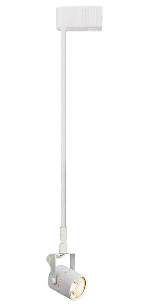 ELCO Lighting ET528-18W Electronic Low Voltage Cylinder Accent Light with Stem Extension Track Fixture 18" Extension 50W 12V White Finish
