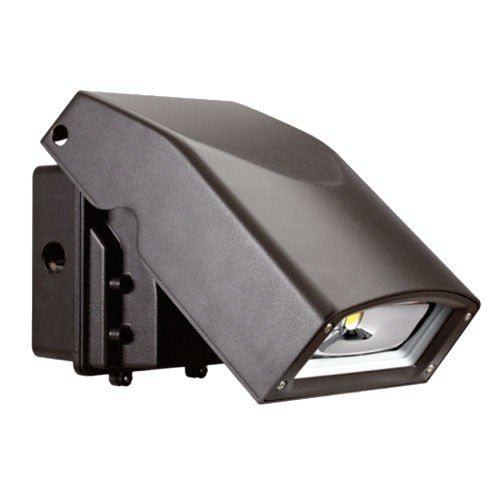 ELCO Lighting EWP20C50 Adjustable LED Wall Pack with Photocell 20W 5000K 2000 lm 120V Dark Bronze Finish | BuyRite Electric