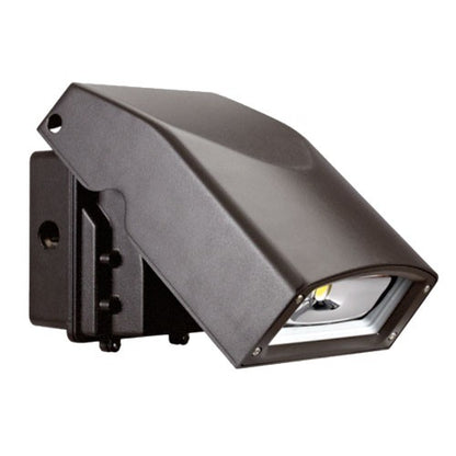 ELCO Lighting EWP20C50 Adjustable LED Wall Pack with Photocell 20W 5000K 2000 lm 120V Dark Bronze Finish | BuyRite Electric