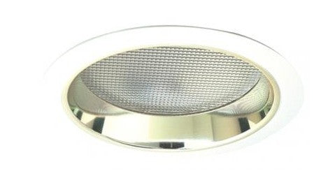 ELCO Lighting EL862G 8 Inch CFL Horizontal Reflector with Regressed Prismatic Lens 42W Gold with White Ring Finish