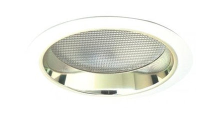ELCO Lighting EL862G 8 Inch CFL Horizontal Reflector with Regressed Prismatic Lens 42W Gold with White Ring Finish