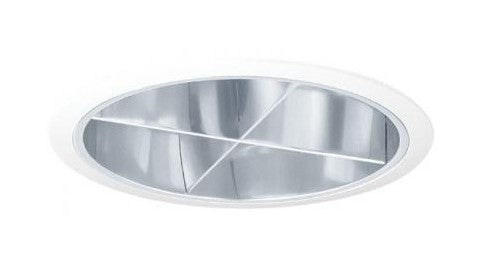 ELCO Lighting EL889G 8 Inch CFL Horizontal Reflector with Cross Blade (2) 42W Gold with White Ring Finish