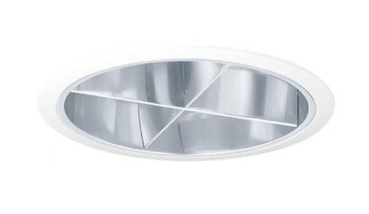 ELCO Lighting EL889G 8 Inch CFL Horizontal Reflector with Cross Blade (2) 42W Gold with White Ring Finish