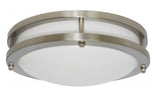 ELCO Lighting ELD11630W Darby LED Standard Lumen Decorative Flush Mount Lights 16 Inch 26W 3000K 1950 lm 120V Nickel Finish