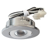 ELCO Lighting E341N Mini LED Recessed Undercabinet Light Kit 3W 3000K 120 Nickel Finish