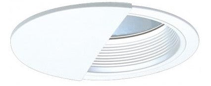 ELCO Lighting EL746B 7 Inch CFL Horizontal Wall Wash with Reflector and Baffle 42W Black with White Ring Finish