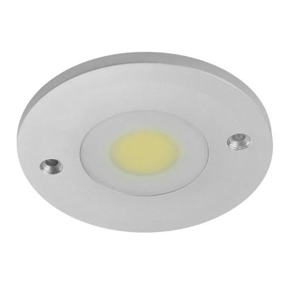 ELCO Lighting E252N Undercabinet Pucks, Aster Mini Super Slim Round LED Puck Light 3.5W 3000K 280 lm 12V Nickel Finish