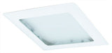 ELCO Lighting EL10W 8 Inch Square Trim with Prismatic Glass Lens (2) 42W White Finish