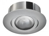 ELCO Lighting E242N Undercabinet Pucks, Clover Mini LED Gimbal Recessed Mount Light 3W 3000K 180 lm Nickel Finish