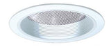 ELCO Lighting EL843W 8 Inch CFL Horizontal Baffle with Regressed Prismatic Lens (2) 42W White Finish