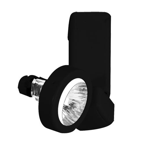 ELCO Lighting ET524B Electronic Low Voltage Gimbal Ring with Vertical Transformer Track Fixture 50W 12V Black Finish