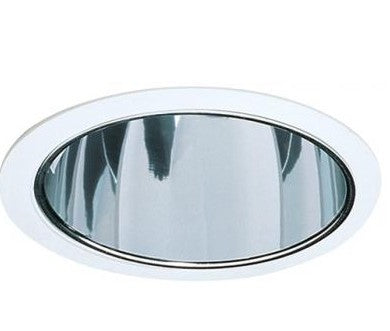 ELCO Lighting ELA88SC 6 Inch CFL Vertical Downlight Reflector Trim Clear with White Ring Finish 13W