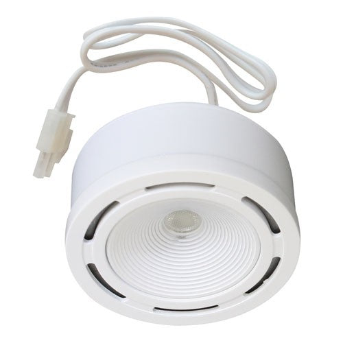 ELCO Lighting E348W Xyris Mini LED Baffle Puck Light Kit 9W 3000K 540 lm 120V White Finish