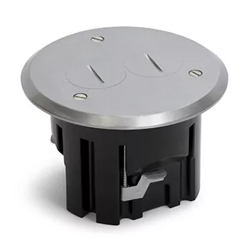 Lew Electric PBR1-SPA 15A Power One Duplex Power Round Plastic Floor ...