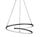 Kuzco Lighting PD11119-BK LED Twist Pendant Light 120V Black Finish