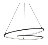 Kuzco Lighting PD11132-BK LED Twist Pendant Light 120V Black Finish