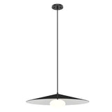 Kuzco Lighting PD22824-BK/WH LED Cruz 24 Inch Pendant Ceiling Light Black/White Finish