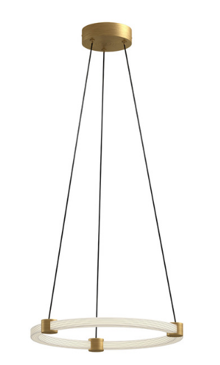 Kuzco Lighting PD24716-BG 17 inch Bruni Modern LED Pendant Drop Ceiling Light, Brushed Gold Finish