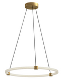 Kuzco Lighting PD24724-BG 24.5 inch Bruni Modern LED Pendant Drop Ceiling Light, Brushed Gold Finish