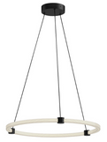 Kuzco Lighting PD24724-BK 24.5 inch Bruni Modern LED Pendant Drop Ceiling Light, Black Finish