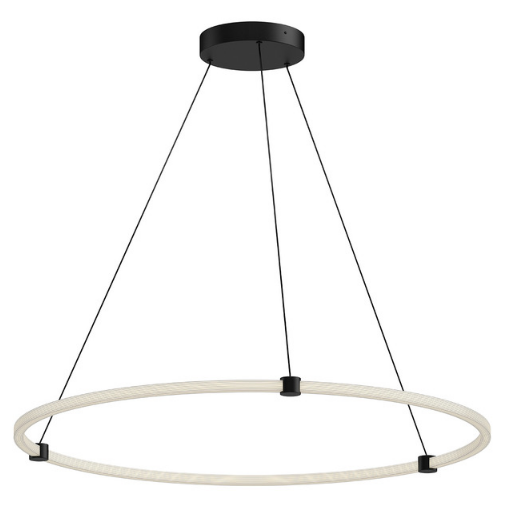 Kuzco Lighting PD24748-BK 40 inch Bruni Modern LED Pendant Drop Ceiling Light, Black Finish