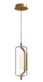 Kuzco Lighting PD28515-BG 5 inch Hilo Modern LED Pendant Drop Ceiling Light, Brushed Gold Finish