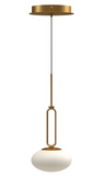 Kuzco Lighting PD29806-BG 6 inch Tavira Modern Mini LED Pendant Ceiling Light, Brushed Gold Finish