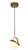 Alora Lighting PD301001BG Globo 6 Inches Linear LED Pendant Ceiling Light, Brushed Gold Finish