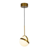 Alora Lighting PD301001SG Globo LED Pendant Ceiling Light Satin Gold Finish