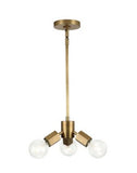 Alora Lighting PD307003VB LED Hexa Multi 3 Light Pendant Ceiling Light in Vintage Brass Finish