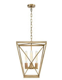 Alora Lighting PD309616VB LED Lattice 4 Light 17 inch Pendant Ceiling Light in Vintage Brass Finish