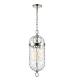 Alora Lighting PD310603PNWC Capsula 3 Light 8 inch Nickel Pendant Ceiling Light