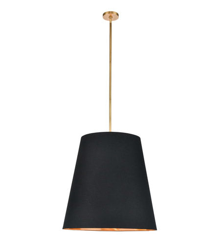 Alora Lighting PD311025VBBG Calor 3 Light 25 inch Brass/Black/Gold Pendant Ceiling Light in Black/Black/Gold