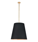 Alora Lighting PD311025VBBG Calor 3 Light 25 inch Brass/Black/Gold Pendant Ceiling Light in Black/Black/Gold