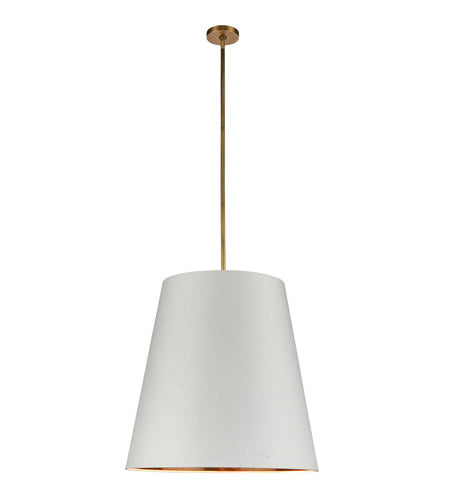 Alora Lighting PD311025VBWG Calor 3 Light 25 inch Brass/White/Gold Pendant Ceiling Light