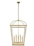 Alora Lighting PD312224VB LED Manor 8 Light 24 inch Pendant Ceiling Light in Vintage Brass Finish