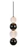 Alora Lighting PD321815NB Onyx 15 Inches Linear Multi LED Pendant Ceiling Light, Natural Brass Finish