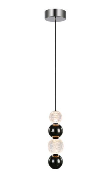 Alora Lighting PD321815PN Onyx 15 Inches Linear Multi LED Pendant Ceiling Light, Polished Nickel Finish