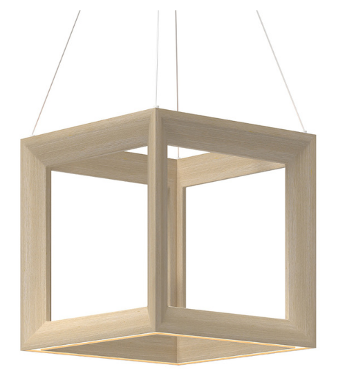 Kuzco Lighting PD32901-WK 12 inch Morina Contemporary LED Pendant Ceiling Light, White Oak Finish