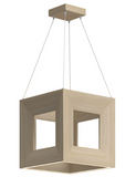 Kuzco Lighting PD32912-WK 12 inch Morina Deep Modern LED Pendant Ceiling Light, White Oak Finish