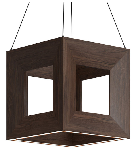 Kuzco Lighting PD32912-WT 12 inch Morina Deep Modern LED Pendant Ceiling Light, Walnut Finish