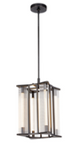 Alora Lighting PD339415UBCR Sabre 11 Inches Wide Modern Crystal Clear LED Pendant Ceiling Light, Urban Bronze Finish